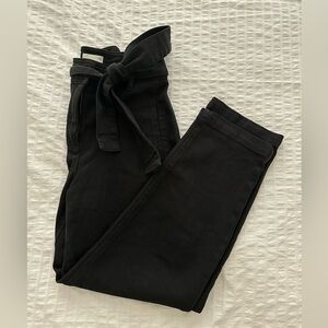 Wilfred Black High-Waist Tie Pants